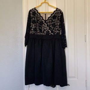 Eliza J black Fit and Flare cocktail dress